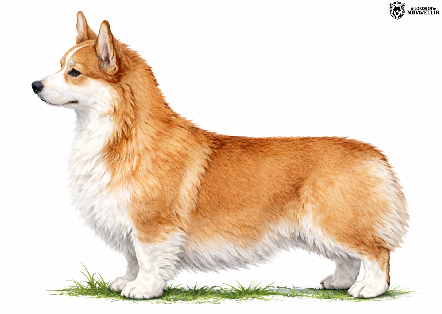 Prawidłowe umaszczenie rude z białymi znaczeniami – przykład